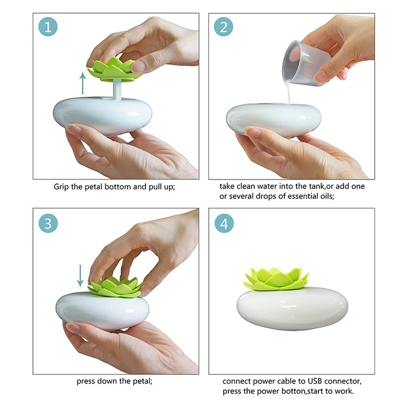 Ultrasonic Aroma Ceramic Humidifier Air Diffuser Lotus Purifier Atomizer Essential Oil Diffuser Difusor De Aroma Mist Fogger