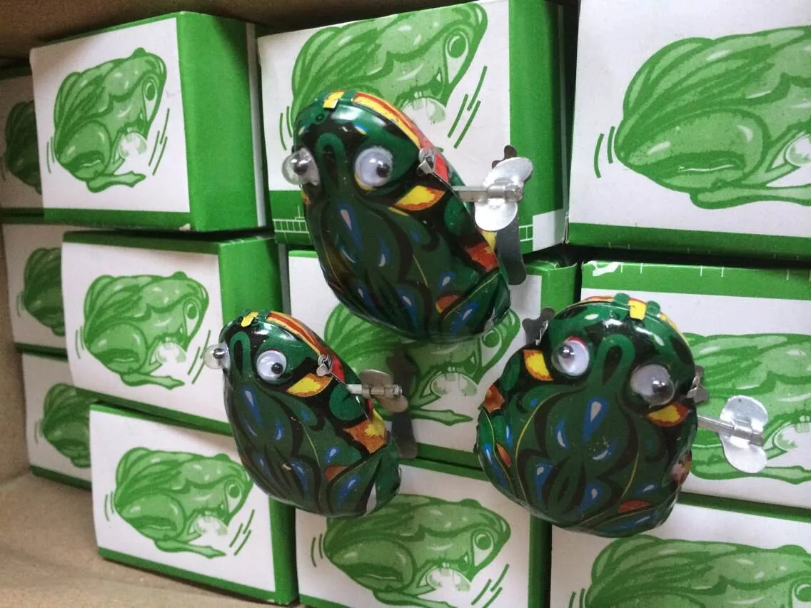 Живой глаз Leapfrog Algam прыгающая лягушка заводная игрушка Algam Весна Живой глаз лягушка ретро-Игрушка