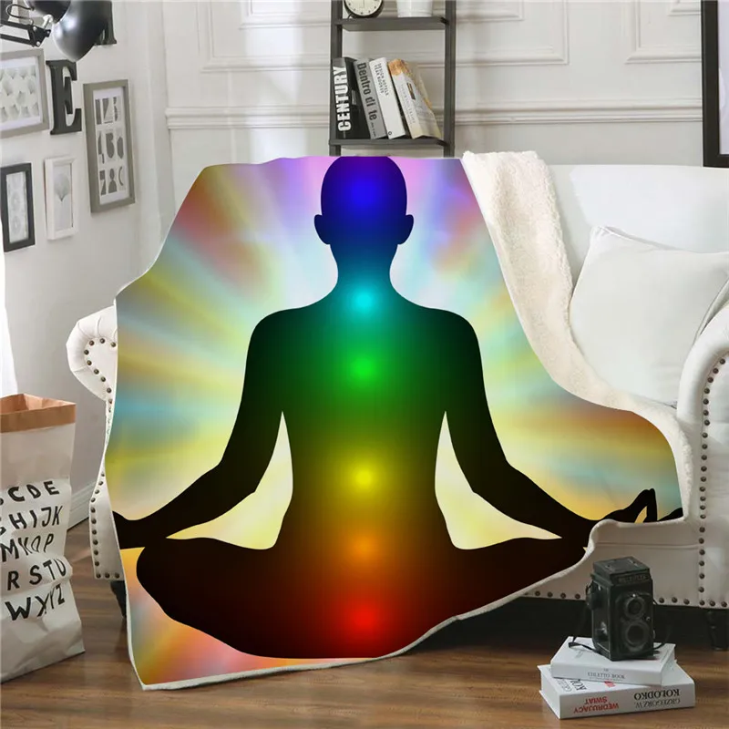 SOFTBATFY Chakra флисовый плед диван-кровать одеяло s Прямая поставка - Цвет: 3