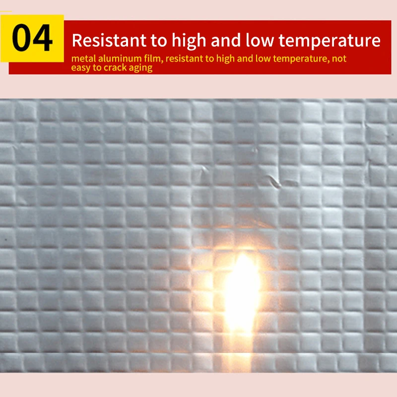 Алюминиевая фольга Бутилкаучуковая лента Самоклеющаяся Фольга лента водонепроницаемая и устойчивая к ультрафиолетовому излучению экономичная стеклянная лента