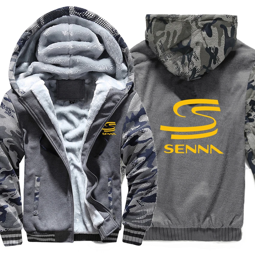 Hero Ayrton Senna толстовки зимняя камуфляжная куртка с рукавами мужские флисовые толстовки Hero F1 Senna - Цвет: As picture