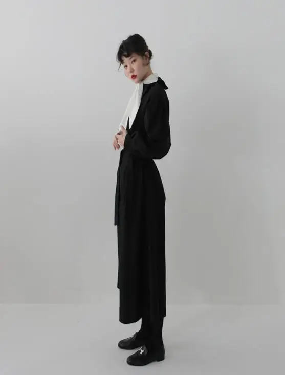 WHITNEY WANG осенне-зимнее модное винтажное стильное длинное платье женское офисное женское платье