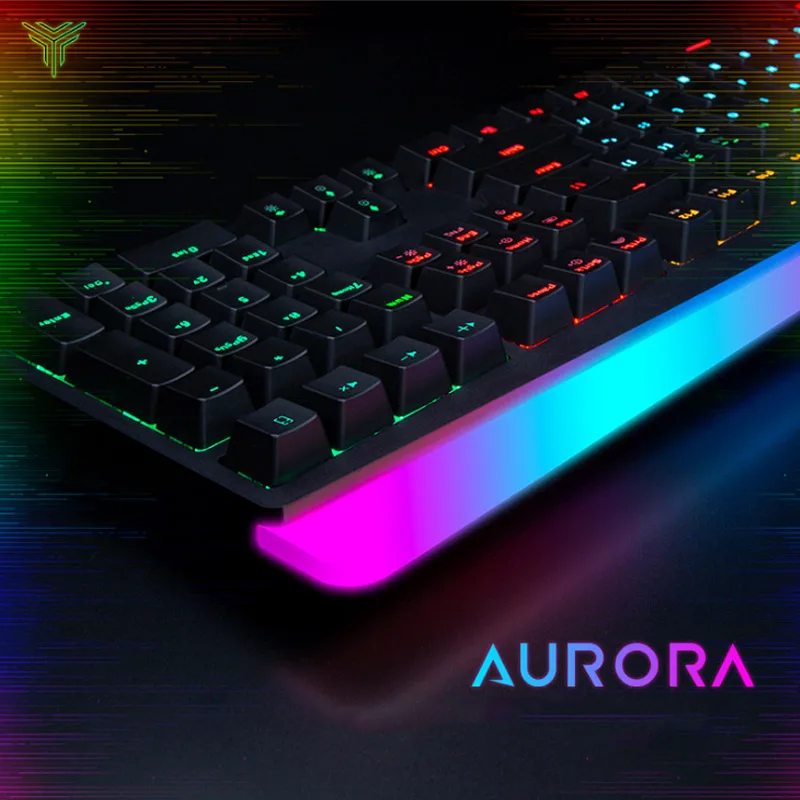 Оригинальная аутентичная игровая механическая клавиатура с подсветкой RGB Антибликовая 112 клавиш USB проводная Оптическая ось Русская / Английская раскладка клавиатуры для компьютерных геймеров