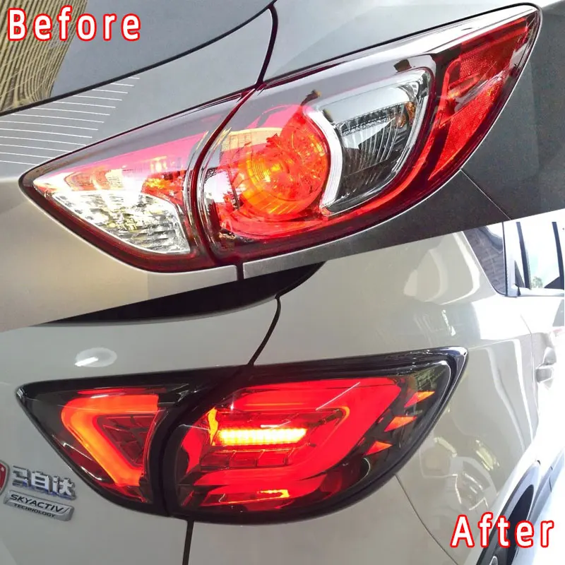 Светодиодный задний фонарь для Mazda CX-5 2013 до года светодиодный задний фонарь темно-красный и дымчатый черный цвет LH CX5