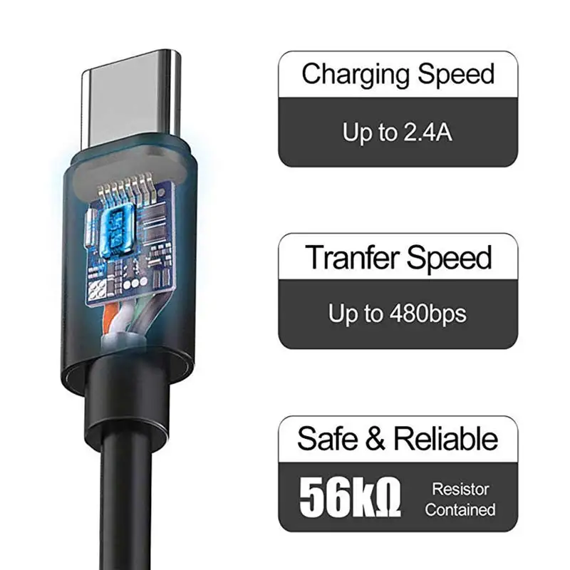 Usb type-C кабель USB A к USB-C шнур для быстрой зарядки для samsung Galaxy S8 S9 S10 Plus Note 9 8, Google Pixel 2 3 XL, LG G7 V20 V30