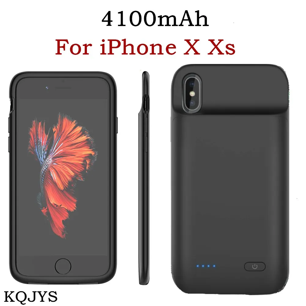 KQJYS телефон зарядное устройство чехол для iPhone X XS 4100mAh Ультратонкий