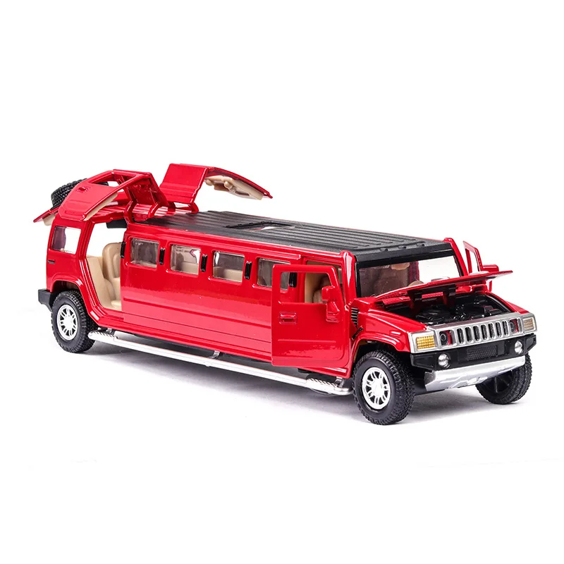 Литая 1:32 модель автомобиля Hummer удлиненная из металлического сплава игрушечная