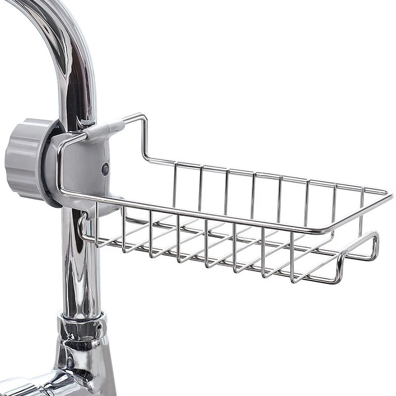 

Stainless Steel Kitchen Drain Rack Faucet Shelf Pool Rag Storage Rack Dishcloth Finishing Rack Kitchen Accessories