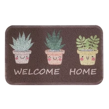 Кухня Ванная комната нескользящий входной коврик для удаления пыли ковер проволочная петля коврик для ног прекрасный коврик с растительным рисунком на заказ проволочное кольцо коврик