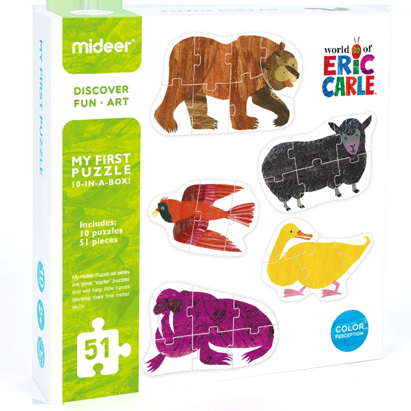 

MiDeer Mi Deer Ten One Jigsaw Puzzle Baby ENLIGHTEN Educational Toy 2 + The Very Hungry Caterpillar Animal Cognitive. 8