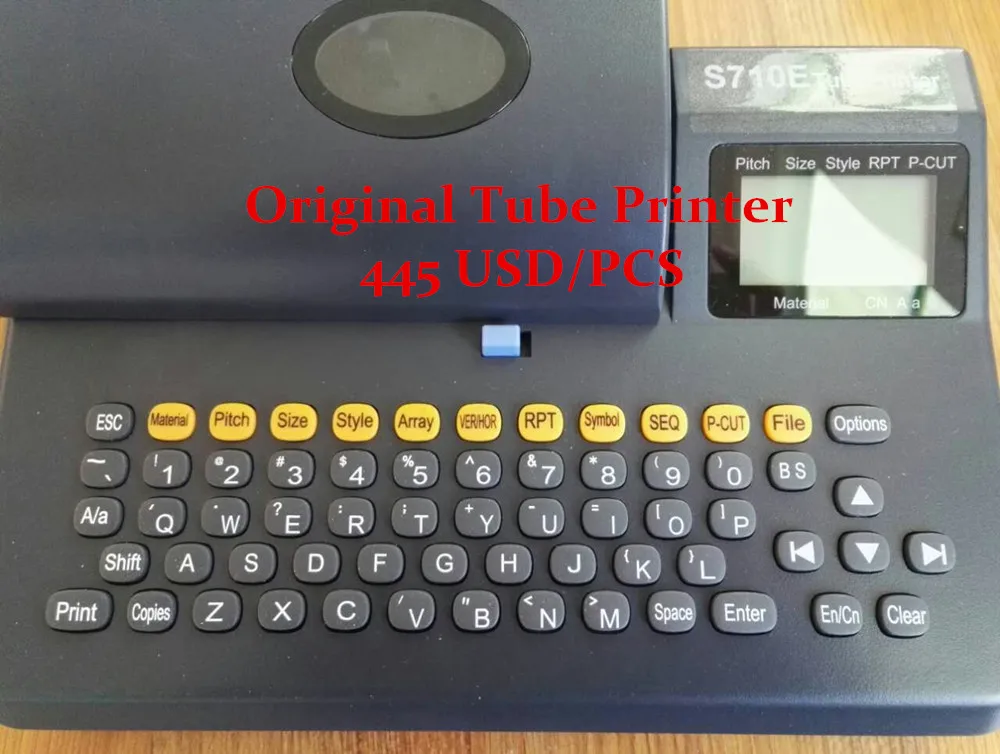 Обновление S710E трубчатый принтер Подключение ПК управление корпус маркировочная машина термоусадочная трубка принтер кабель ID принтер