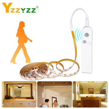 

1M 2M 3M PIR Motion Sensor Led Makeup Mirror Light Flexible Dressing Table Lamp 5V Diode Tape Led Strips for Bathroom Bedroom