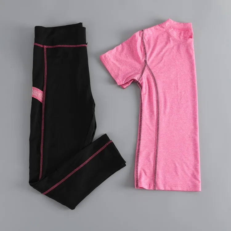 

Yoga Clothes Quick Drying Clothes Workout Clothes WOMEN'S Suit Profession Gym Running Tight-Fit Capri Sports Summer