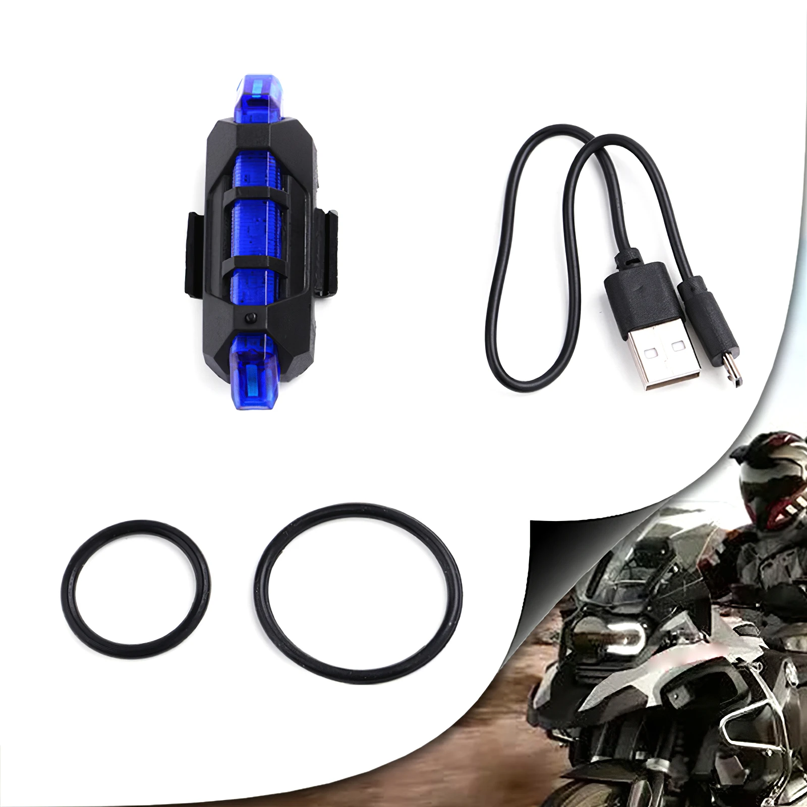 General Motorcycle Warning Light Electric Vehicle Strobe With USB Rechargeable Bicycle For Device |