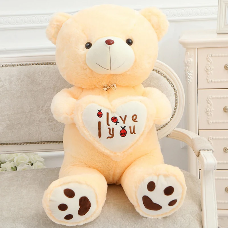 0,9/1,1 M Love Bear, плюшевые игрушки, мягкие медведи, игрушки для влюбленных, подарки на день Святого Валентина, куклы, Kawaii, мягкие плюшевые медведи DJD93