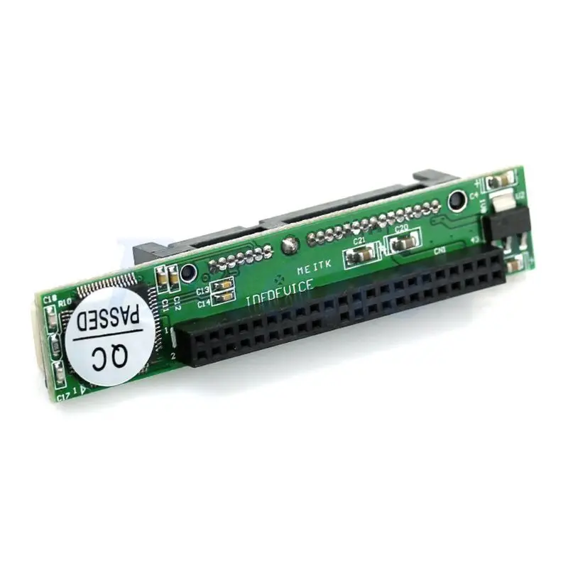 

IDE 44pin 2.5\" HDD Drive Female to 7+15pin Male SATA Adapter Converter New Card