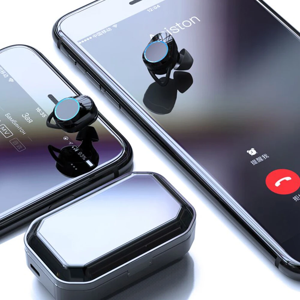 Новинка 3300 мАч G02 TWS 5,0 Bluetooth 9D стерео гарнитура беспроводная гарнитура IPX7 Водонепроницаемая гарнитура светодиодный дисплей для iOS Android телефонов