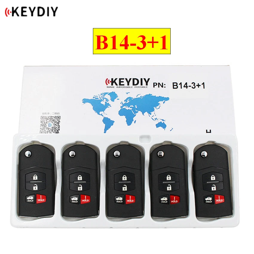 5 шт./лот KEYDIY B серии B14-3+ 1 4 кнопки Универсальный KD пульт дистанционного управления для KD200 KD900 KD900+ URG200 KD-X2 mini KD
