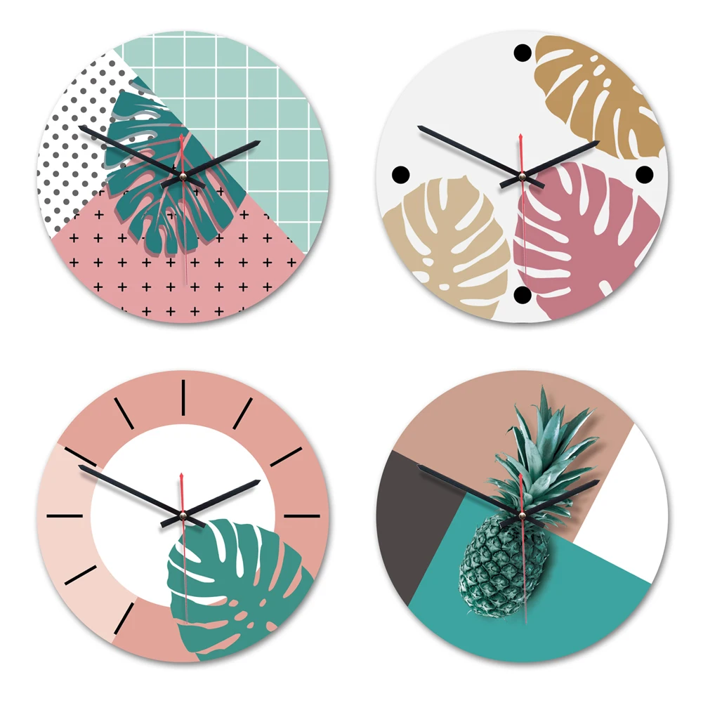 Детские часы акриловые листы печатные деревянные цифровые настенные с тихим