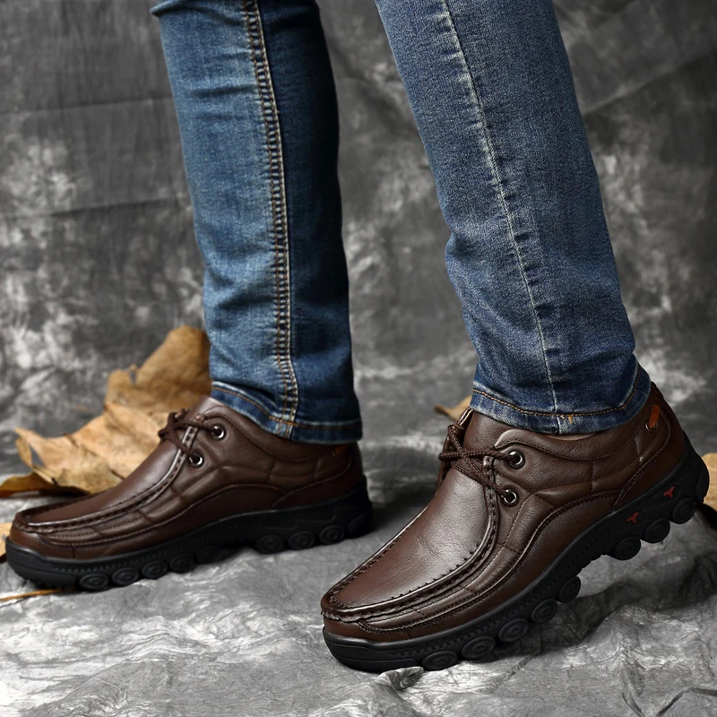 Новинка; модные мужские коричневые кожаные туфли; Дизайнерские Мужские модельные туфли на шнуровке для отдыха размера плюс