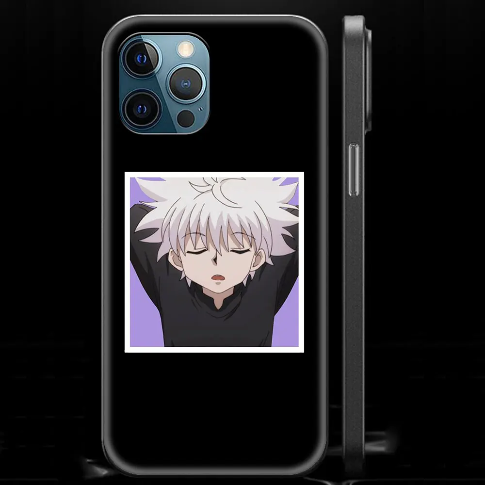 case iphone 13 pro  hunter x hunter Anime Hisoka Morow Luxury Phone Case For iPhone 13 12 11 Pro MAX XR X SE XS 7 8 Plus Soft Black Cover Fundas 13 pro cases