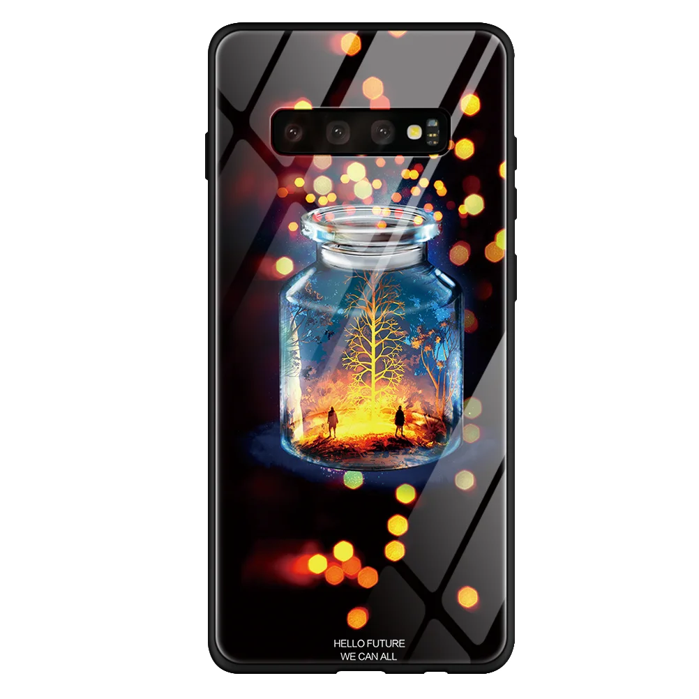 xgping Защитная пленка из закаленного стекла чехол для samsung Galaxy A50 S8 S9 Plus Note 9 A7 A8 A6 J4 Plus A6S M10 M20 J7 Prime Мягкий ТПУ стакана воды чехол - Цвет: xgping