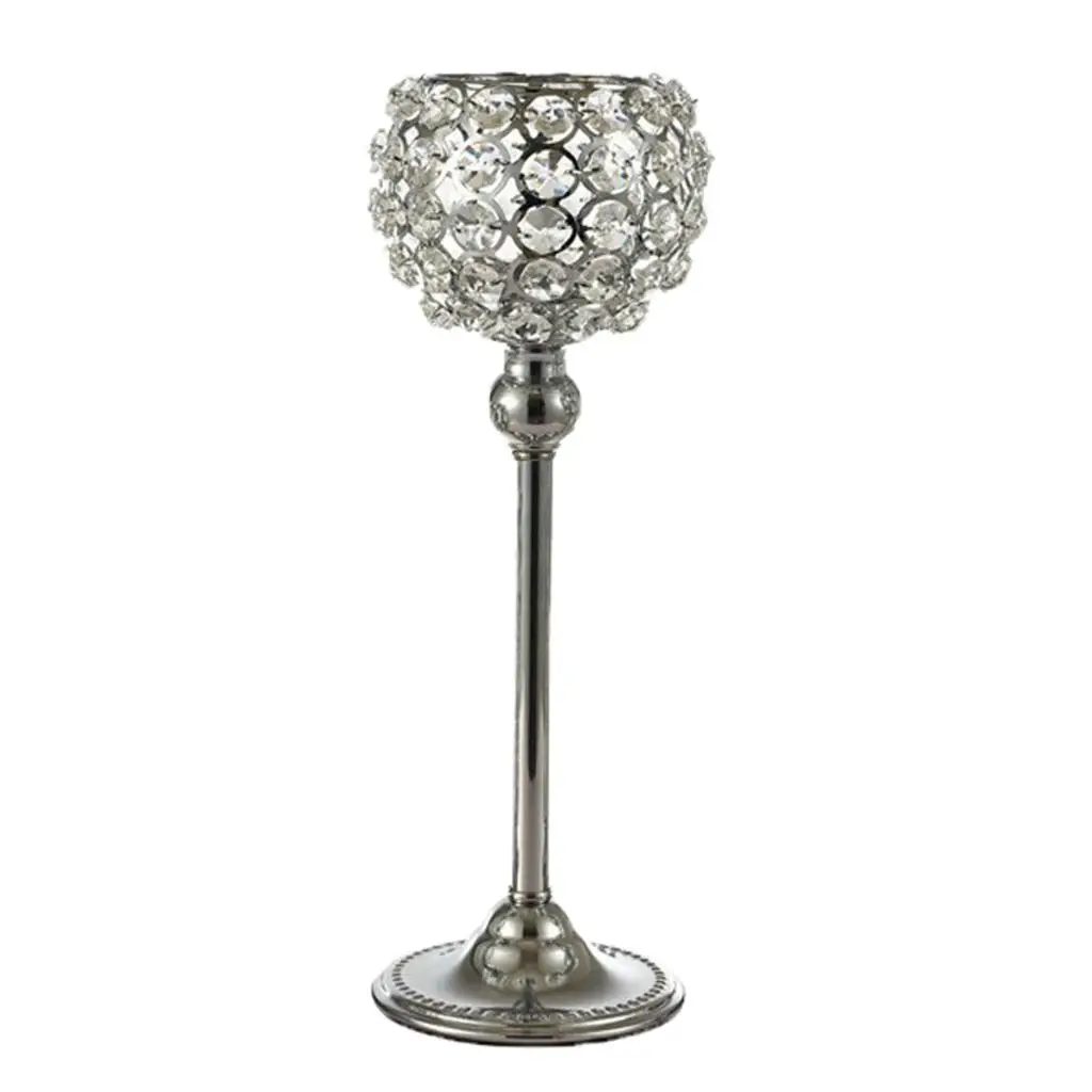 Glitter Crystal Candle Holder,Decorative Tea Light Candlestick for Dinning Room Table Decoration Centerpieces