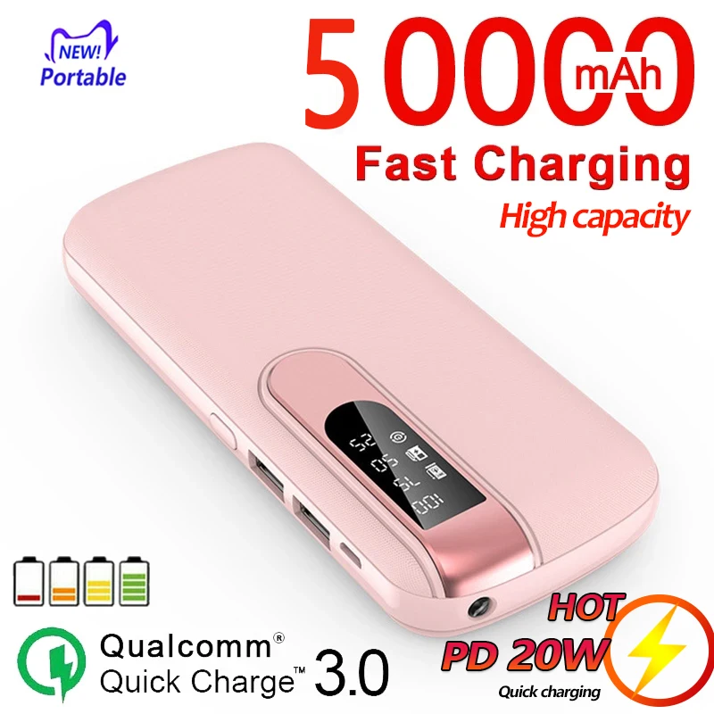 99000mAh Solar Power Bank Large Capacity Portable Charger 2USBcellphone Battery Outdoor Waterproof Power Bank for Xiaomi Samsung smart power bank