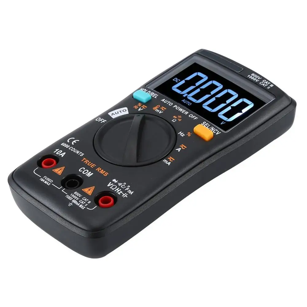 ACEHE Digital Multimeter AC/DC Voltage Current Meter 6000 counts NCV T-RMS Resistance Diode test Frequency Temp Tester