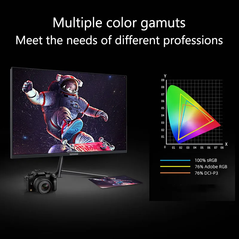 ũž AMD ũ DC øĿ  100% sRGB ǻ ̹ , 24 ġ IPS 2K , 75Hz QHD, HDMI DP