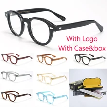 Johnny Depp monture de lunettes optiques pour hommes, avec boîte et étui dordinateur, monture de lunettes de Style Lemtosh, pour hommes 