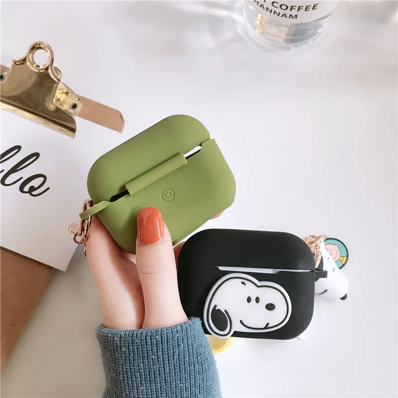 Чехол для наушников с героями мультфильмов для AirPods Pro, силиконовый кулон в виде животного, беспроводной чехол для наушников, АНТИШОК для Apple Airpods 3, аксессуары