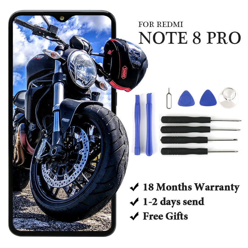 

LCD For Xiaomi Redmi Note 8 Pro Display Touch Screen With Frame Digitizer Assembly Replacement Parts For RM Note 8/Not 8 Pro LCD