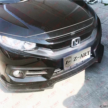 

Z-ART plastic front lip for Honda Civic 2016-2019 carbon fiber looks front chin for Honda Civic FC5 FK8 plastic front spoiler