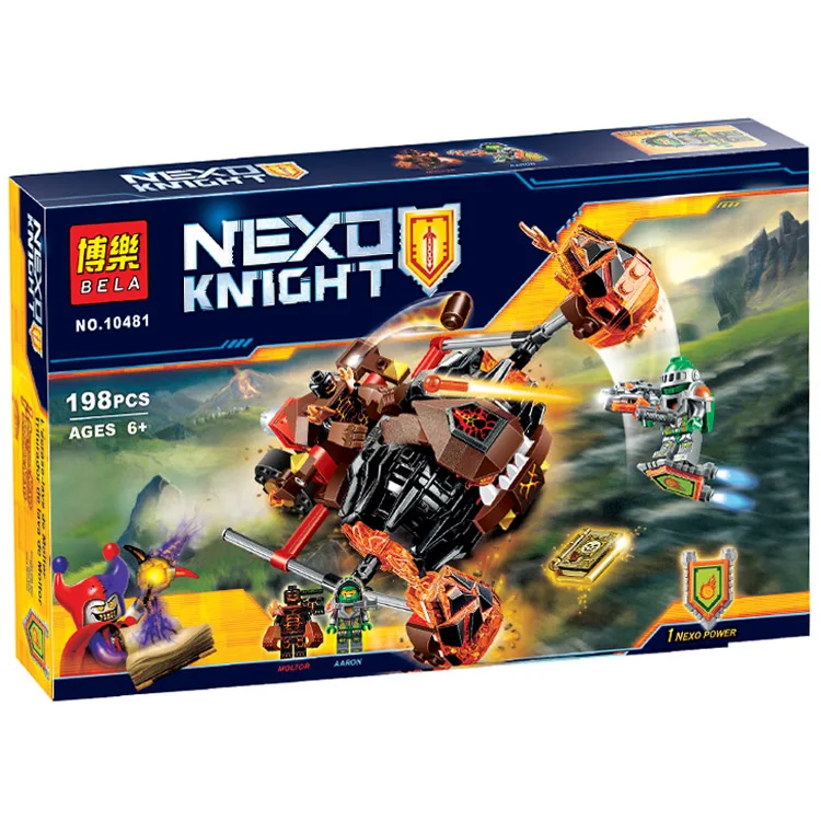 Bela Nexo Knights 70313 строительные блоки для мотоцикла Lava Smasher, собранные 10481