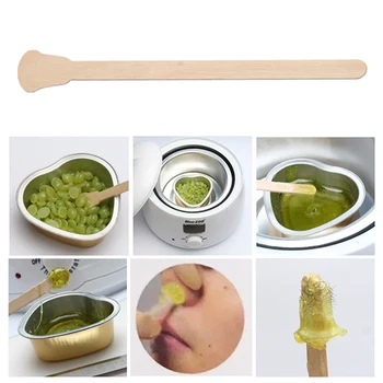 

10 Pcs Wax Stick Disposable Wood Tattoo Mask Stick Sturdy Portable Polishing Tongue Depressor Hair Removal Stick