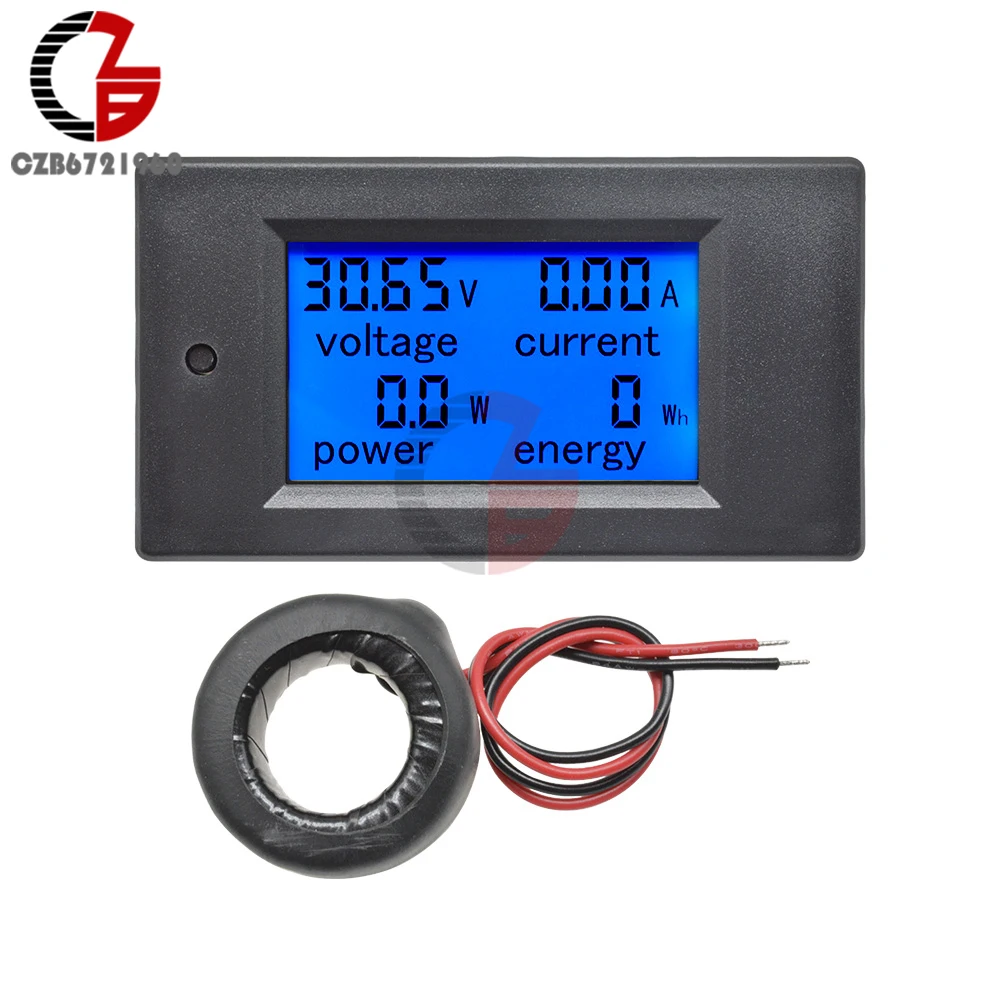 VOLTMETRO AMPEROMETRO TERMOMETRO MULTI TESTER DA PANNELLO CON OLED BLU VOLTMETRO AMPEROMETRO TERMOMETRO MULTI TESTER DA PANNELLO CON OLED BLU