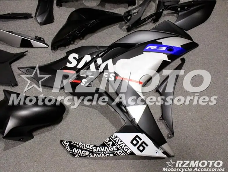 4 подарки ABS литьевая форма мотоцикл Обтекатели подходит для YAMAHA R3 R25- 15-19 Кузов Набор на заказ серебряный черный крутой
