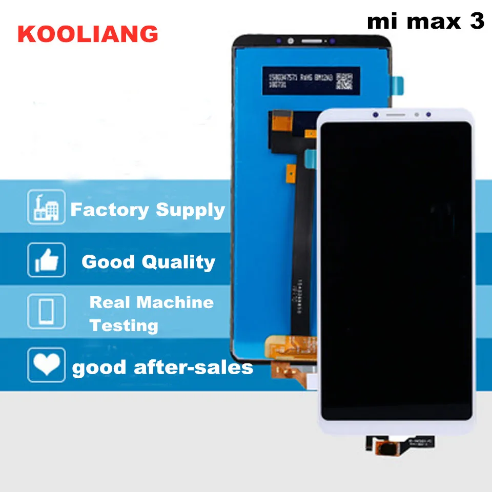 Kooliang 6 9 &quot1080x2160 пикселей Оригинальный ЖК-дисплей для Xiaomi Mi Max 3 замена экрана