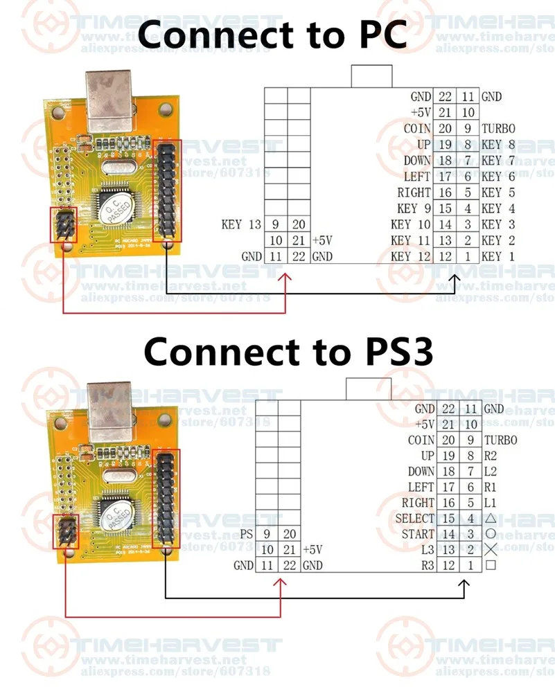 1 плеер USB энкодер для аркадного джойстика и кнопки USB контроллер для ПК/P 3 MAME Multicade клавишное кодирующее устройство с проводами
