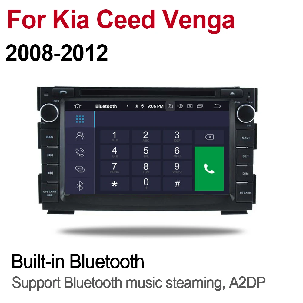 2din Android 9,0 Восьмиядерный 4 Гб ram автомобильный DVD для Kia Ceed Venga 2008~ 2012 gps Радио BT Navi карта мультимедийный плеер система