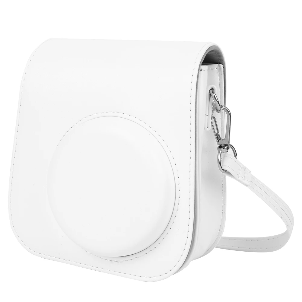 

New SOONHUA Camera Bag PU Leather Case Bag With Shoulder Strap Camera Bags For Fujifilm Instax Mini 11 Cameras Dropshipping