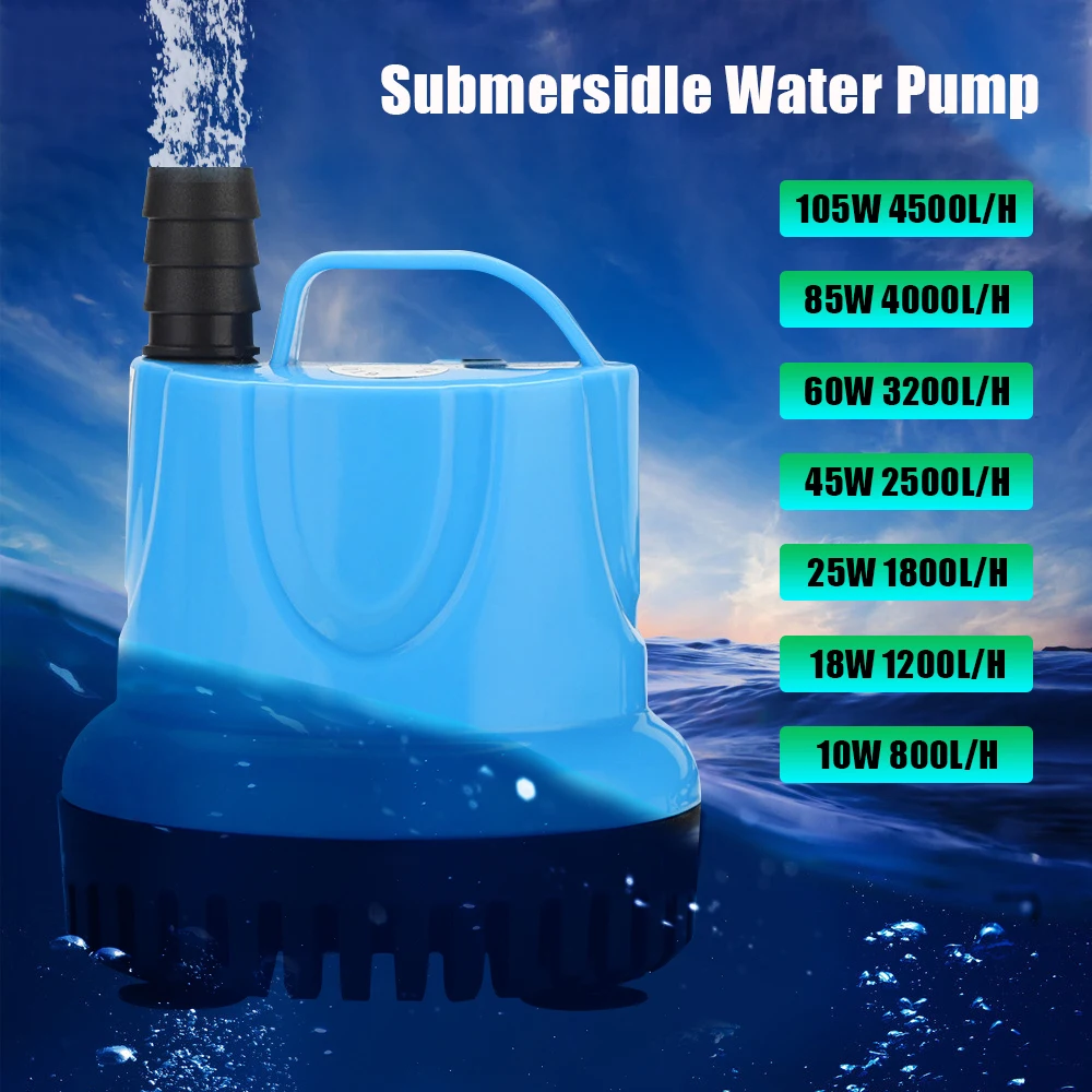 Water Pump 25/45/60/85/105w Multifunctional Aquarium Water Pumps Tank
