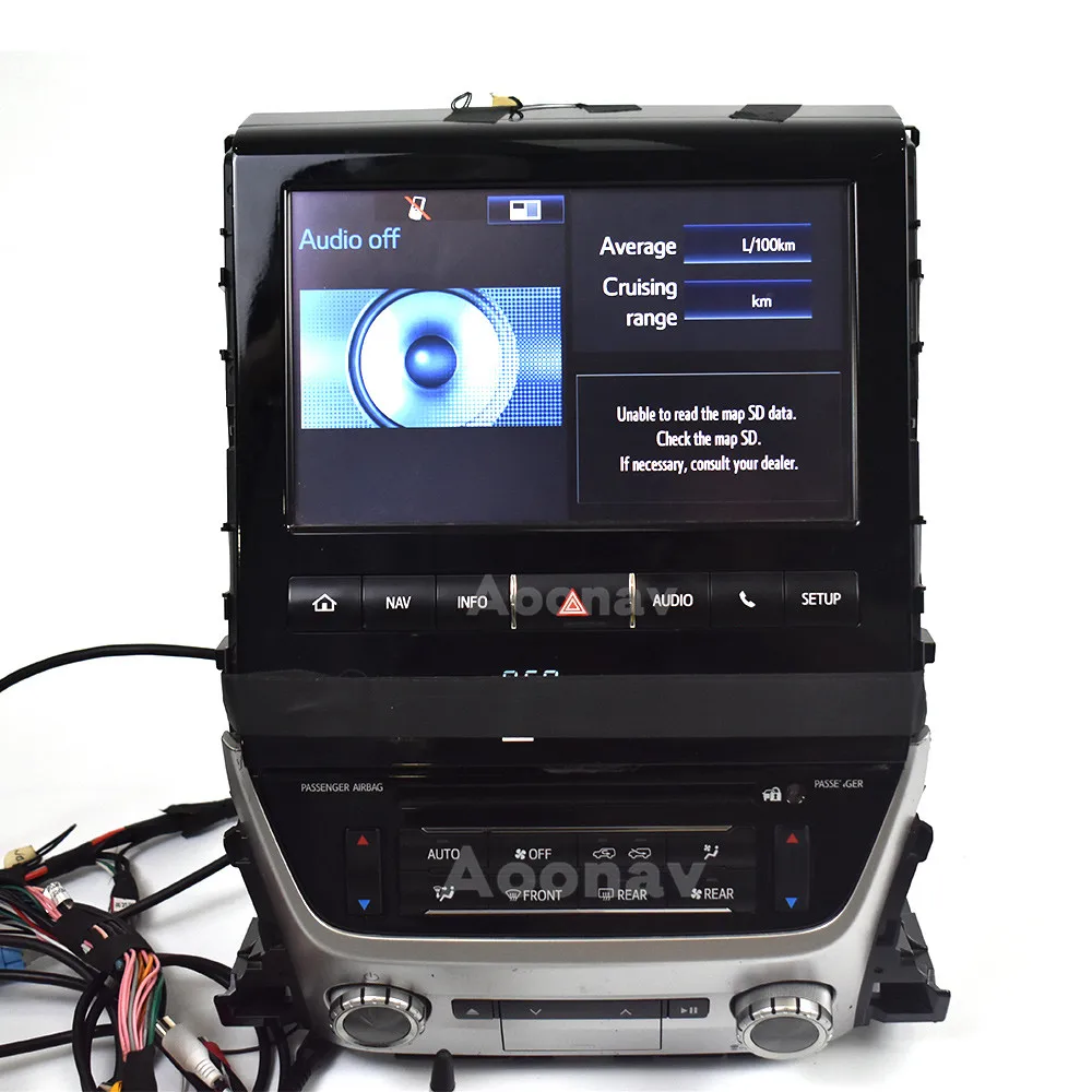 

car touch screen GPS navigation audio interface for TOYOTA Land Cruiser LC200 2016-2019 multimedia player Video Interface