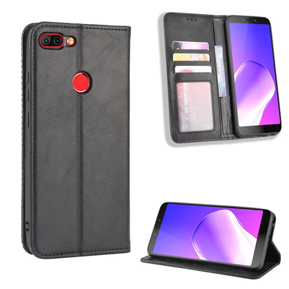 Для Infinix Hot 6 Pro Чехол роскошный Флип PU кожаный бумажник Магнитный адсорбционный