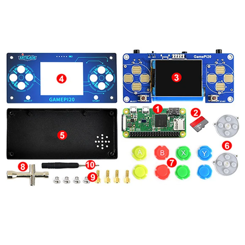 DIY портативная игровая консоль с Raspberry Pi Zero WH 2,0 дюймов экран Gamepi20 игровой плеер портативные игровые приставки - Цвет: Kit 2