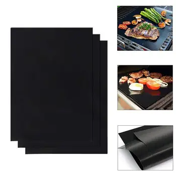 

1/2/5/10pcs BBQ Grill Mat Non-stick Barbecue Baking Pad Reusable Cooking Plate 40*33cm Outdoor BBQ Grill Pad Baking Pad Tools
