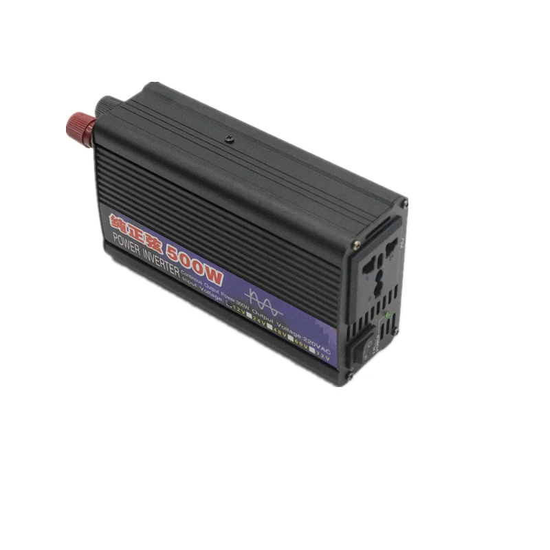 500 Вт Чистая синусоида Инвертор DC12V/24 В к AC220V 50 Гц инвертор с цифровым дисплеем для домашнего автомобиля телефона