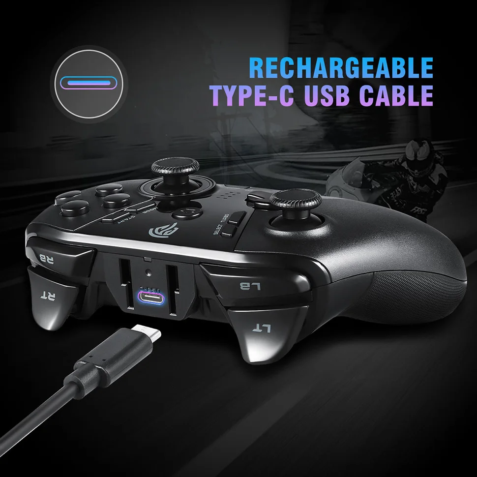 EasySMX ESM-9110   е ̽ƽ PC  10 ȵ̵ ȭ TV/TV ڽ PS3  LED   ư