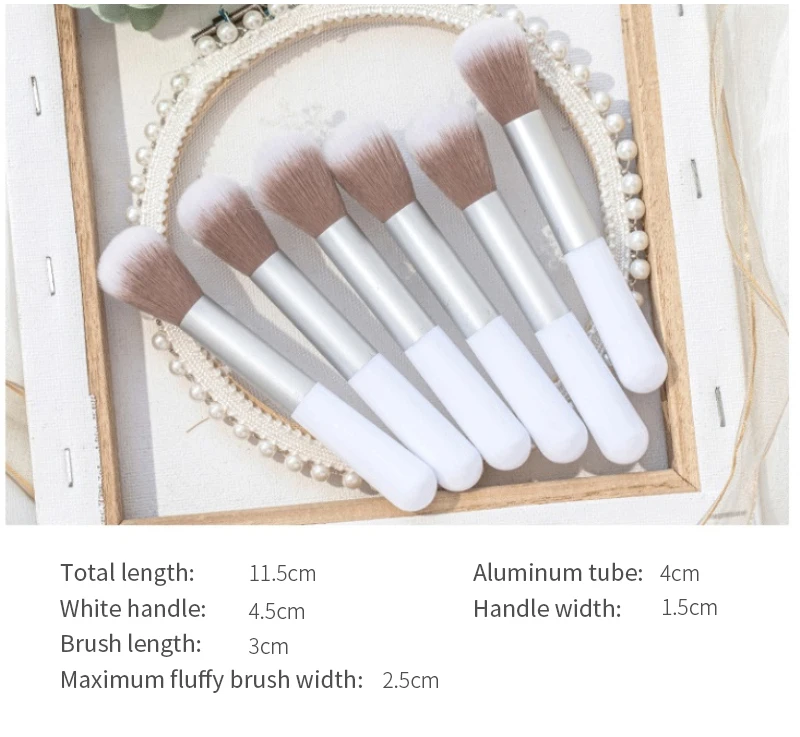 2 шт. плоская нежная кисть для румян мягкие синтетические волосы Жидкая основа